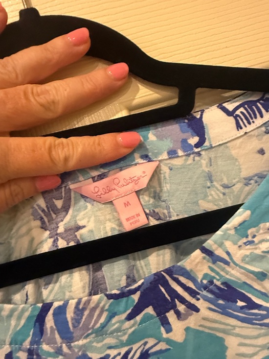 Lilly Pulitzer Lola Elephant Appeal blue top, medium - Picture 3 of 7
